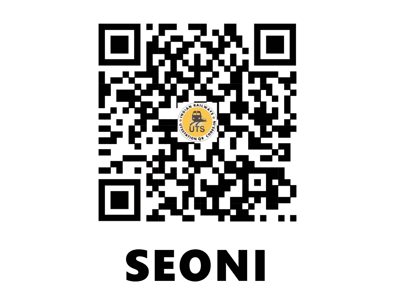 UTS QR Code for SEONI - SEY (SB - MADHYA PRADESH)